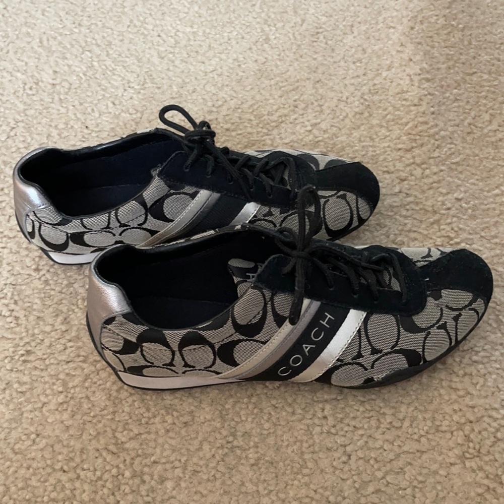 Black Coach Sneakers- Women’s size 9M, EUC